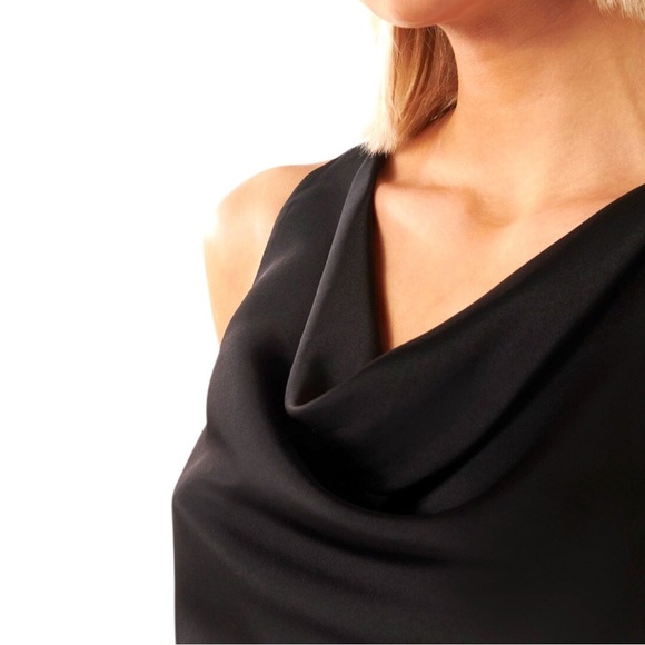 Merona Black Sleeveless Cowl Neck Tank Top - Picture 2 of 4
